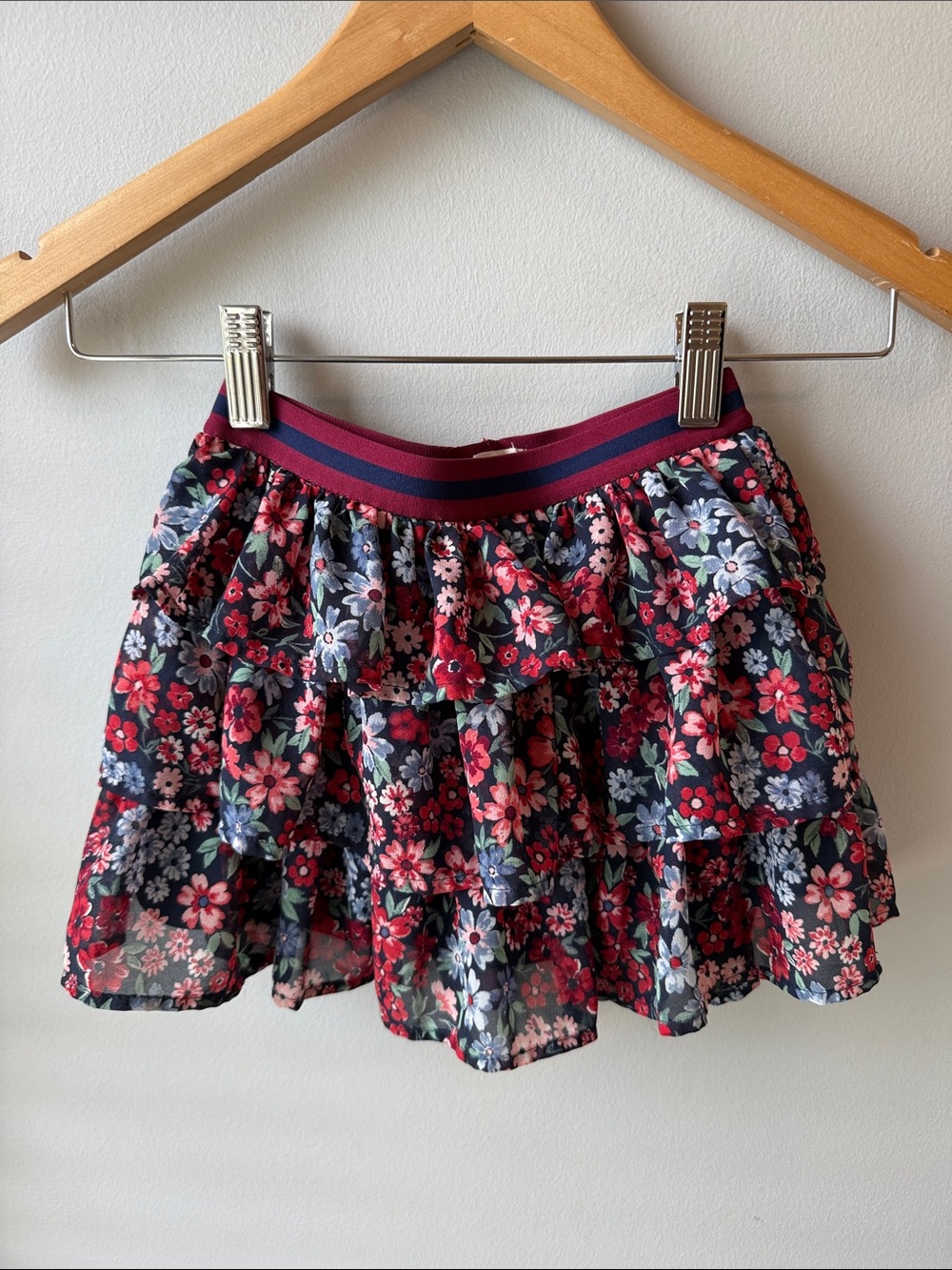 H&M Girls Floral Tiered Skirt